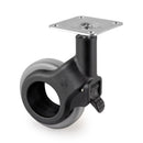 Kit 4 Ruote per Mobili Ø50 mm in Plastica e Acciaio Emuca Grigio