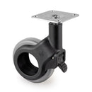 Kit 4 Ruote per Mobili Ø50 mm in Plastica e Acciaio Emuca Grigio