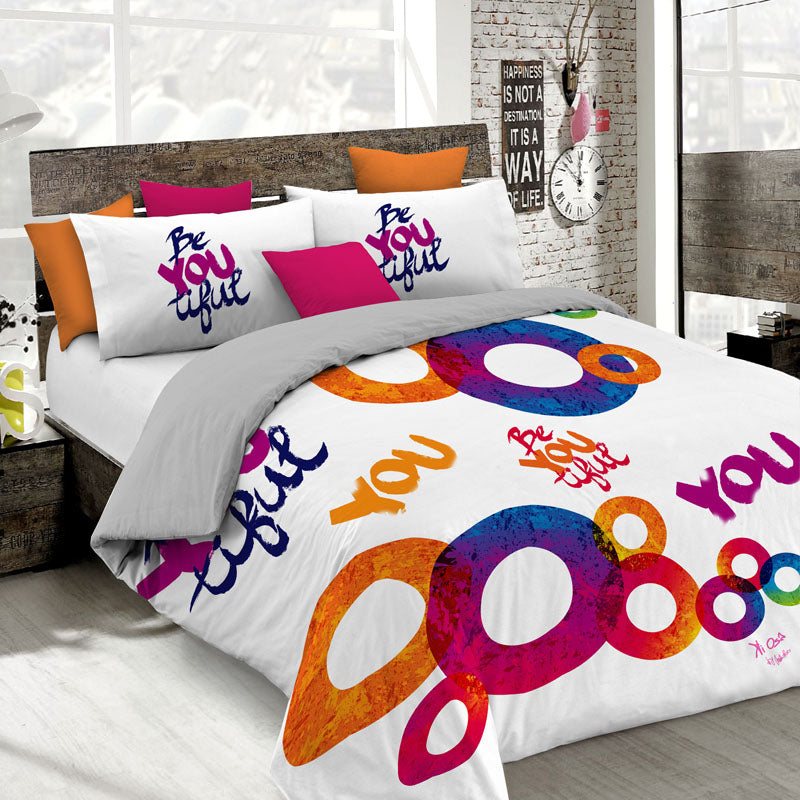 Copripiumino Matrimoniale Stampa sul Sacco e Federe Kio603