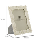 Cornice Leaf Cream 20,5x2x26 cm in Poliresina e Vetro