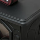 Camino Elettrico da Terra con 2 Livelli di Potenza 750-1500W Effetto Fiamma 37,3x23,1x44 cm Nero      