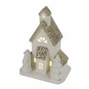 Casetta porta Candela Tealight 9x6x10 cm in Stoneware con Led