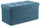 Trunk Chest Pouf Container aus blauem Soriani-Samt