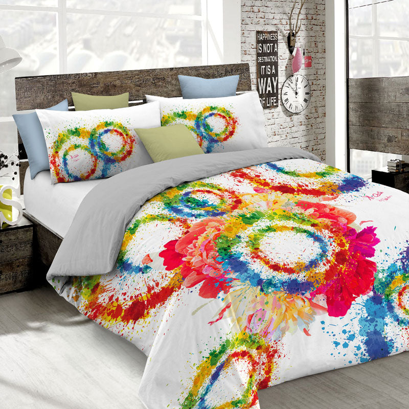 Copripiumino Matrimoniale Stampa sul Sacco e Federe Kio607