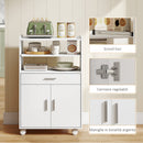 Mobile Cucina Multiuso 59x40x92 cm con Ripiano Estraibile in MDF Bianco  