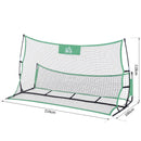Rete da Calcio con Rimbalzatore per Allenamento in Acciaio 214x100x118 cm 