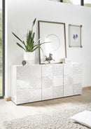 Mobile Buffet in Melaminico 180x42x84cm TFT Blossom Bianco