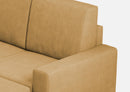 Divano 2 Posti con Pouf 168x145x85 cm Sakar in Tessuto Ocra