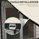 Telo Copertura per Gazebo Pergola 297x297 cm con 16 Fori di Drenaggio in Poliestere Beige   
