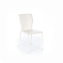 Set 2 Sedie 56x44xH86,5 cm in Similcuoio e Metallo Kim Bianco