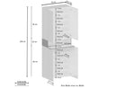 Armadio Scarpiera 4 Ante e 1 Ripiano a Ribalta 76x35x200 cm Savona 4A 1R Bianco Opaco/Larice Bianco  