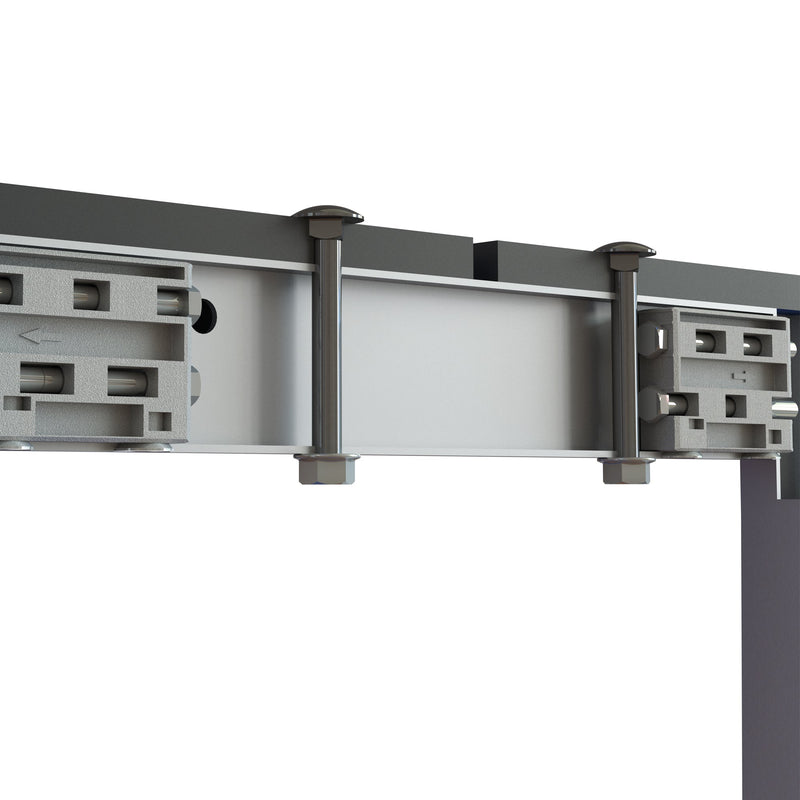 Gambe Laterali per Panca per Spogliatoi Alluminio Anodizzato Opaco 3 Pezzi Emuca