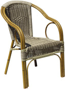 Sedia da Giardino in Alluminio Effetto Legno e Wicker Vorghini Contract