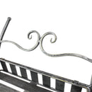 Portapiante Fioriera da Giardino a 3 Livelli con Ruote Argento 53x39x79 cm 