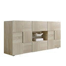Mobile Buffet 2 Ante 2 Cassetti 180x42x84 cm in Legno TFT Chequers Rovere Samoa