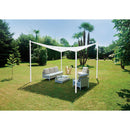 Gazebo a Vela Ombreggiante da Giardino in Ferro 3,5X3,5m Vorghini Butterfly Bianca