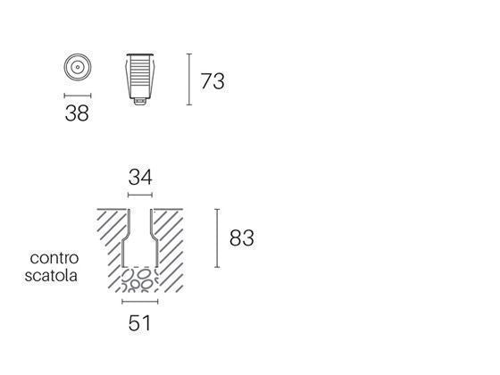 Faretto Calpestabile Incasso Pavimento a LED 2,5W 3000K Sovil Acciaio
