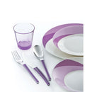 Set 7 pezzi Piatti + Posate + Bicchiere Eme Natura Flower Viola