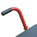 Cavalletto Solleva Moto Altezza Regolabile in Acciaio Rosso 28x34x30-40 cm 