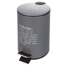 Pattumiera "Toilette" 3 Litri Ø17x23,5 cm in Plastica VdE Tivoli 1996 Grigio