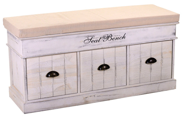 Truhe aus Holz mit 3 Schubladen und Adami-Kissen online