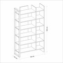 Libreria 94x160 cm Leno antracite ripiani noce 