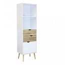 Mobile Sheldon 50x39x171 h cm in Legno Bianco