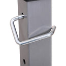 Set 2 Supporti Bilanciere Porta Manubri per Pesi Max 200 Kg Argento e Nero