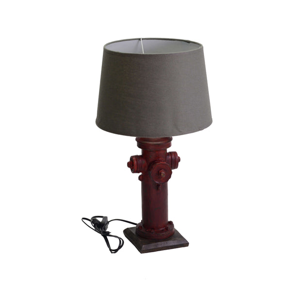 Lampe aus Holz und Harz hat grauen Hydranten cm Ø30xh55 online