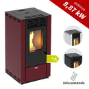 Stufa a Pellet ad Aria Ventilata 8,87kW Stella 90 Bianca