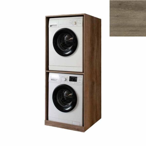 Mobile Lavanderia a Colonna per Lavatrice e Asciugatrice Senza Ante 70x70x174A cm in Nobilitato Unika Olmo Naturale online