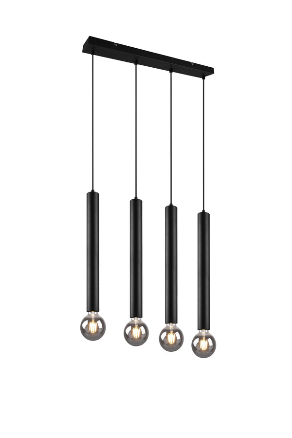 acquista Innenpendelleuchte E27 aus mattschwarzem Metall