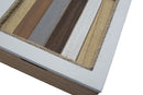 Cofanetto Coppia Lignes 19x19x7 - 16x16x5,5 cm in MDF Bianco Marrone e Grigio
