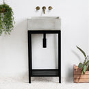 Lavello da Giardino Senza Rubinetto in Cemento Granulato di Marmo Madrid Grigio