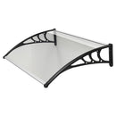 Pensilina Tettoia in Policarbonato Compatto Trasparente 120x80 cm