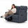 Divano 2 Posti 132x96x103 cm Recliner Manuale 2 Posti in Tessuto Tortora Grigio
