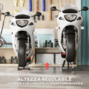 Cavalletto per Moto Capacità 150 kg Altezza Regolabile in Acciaio Rosso  