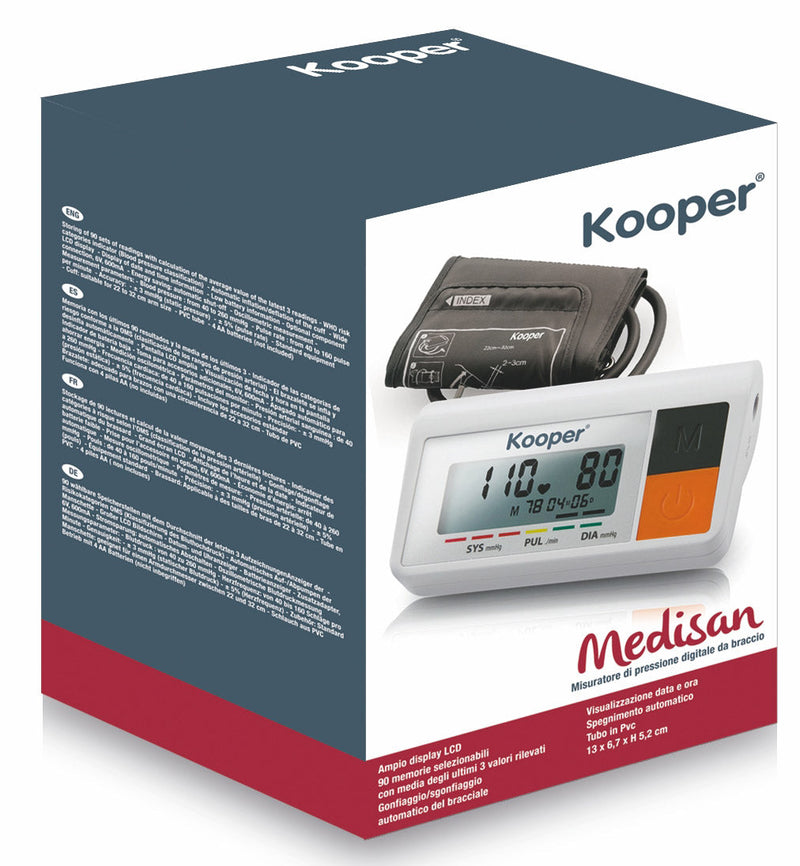 Misuratore di Pressione Arteriosa Braccio e Polso Kooper Medisan