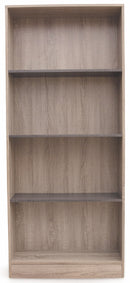 Libreria 4 Ripiani 73x24x170 cm in MDF Soriani Marrone Chiaro e Scuro