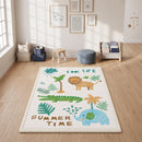 Tappeto Gioco per Neonati 0-3 Anni 150x200x3 cm Antiscivolo e Impermeabile con Animali in Spugna e Flanella      