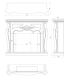 Camino Elettrico da Pavimento Effetto Fiamma 1500W Tagu Gala Nero