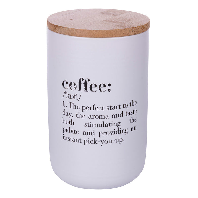 Barattolo Caffè Double Face 750 ml in New Bone China VdE Tivoli 1996 Bianco