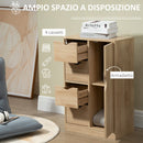 Mobile Bagno 4 Cassetti 1 Anta 54x29x83 cm in Truciolato Naturale