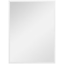 Specchio da Parete Rettangolare 60x80 cm in Vetro e MDF Bianco      