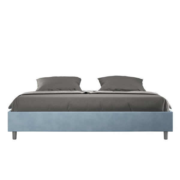 sconto Letto Matrimoniale Extra Large Azelia Azzurro Varie Misure