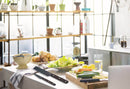 Set 5 Coltelli da Cucina Lama Nera Manico Wenge