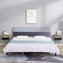 Set di 2 Comodini Sospesi Moderni con Cassetto e Mensola Superiore 35x32x22,5 cm  Rovere e Nero