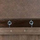 Conigliera 90x53x59 cm Casetta e Rampa in Legno Marrone  