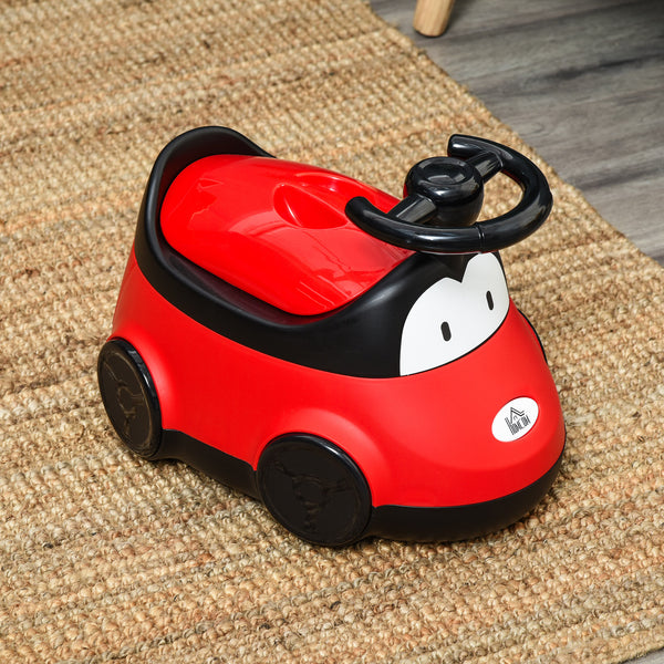 online Vasino per Bambini 40x27,5x29,1 cm Macchina con Volante e Vaschetta Rimovibile Rosso