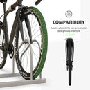 Rastrelliera Portabici per 2 Biciclette Posizione Regolabile in Acciaio 50x34x27,5 cm 